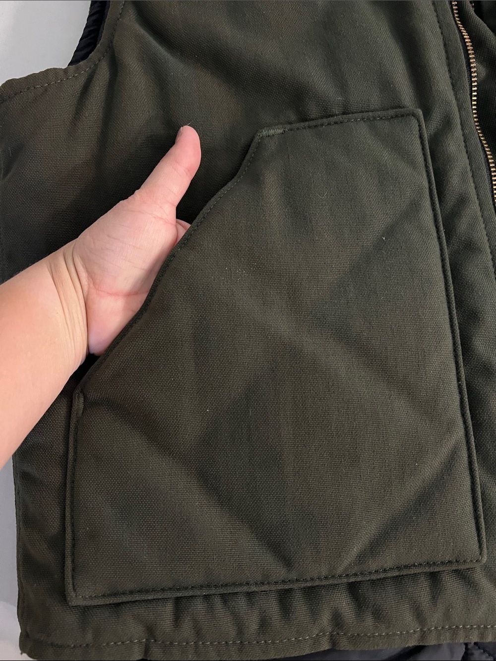 Vintage Carhartt Men's Duck Canvas Vest Union USA Made Size Large moss green - Picture 5 of 13